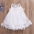 thumbnail image 3 of Robe Princesse d'Été pour Bébé en Tulle Sans Manches à Col Rond avec Fleurs 3D, 3 of 7