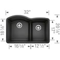 thumbnail image 5 of BLANCO DIAMOND 1.75 Low Divide Undermount - Anthracite, 5 of 7