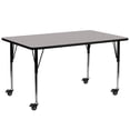 thumbnail image 1 of Bowery Hill 31" x 30" x 72" Mobile Activity Table in Gray, 1 of 2