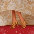 thumbnail image 6 of Barbie Signature 2025 Holiday Barbie Fashion Doll, Seasonal Collector, Dark Brown Hair with Silver & Gold Gown, 6 of 8