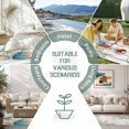 thumbnail image 6 of Beach Coastal Outdoor Rug for Patio/Deck/Porch, Non-Slip Large Area Rug 4 x 6 Ft, Summer Nautical Coral Shell Botanical Vintage Indoor Outdoor Rugs Washable Area Rugs, Camping Rug Carpet Runner, 6 of 8