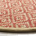 thumbnail image 4 of SAFAVIEH Natural Fiber Thomas Geometric Jute Area Rug, Fuchsia/Natural, 6' x 6' Round, 4 of 8