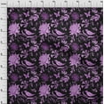 thumbnail image 3 of oneOone Cotton Jersey Purple Fabric Leaves|Bird & Floral Artistic Diy Clothing Quilting Fabric Print Fabric By Yard 58 Inch Wide, 3 of 4