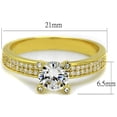 thumbnail image 2 of TS474 - Gold 925 Sterling Silver Ring with AAA Grade CZ in Clear, 2 of 5