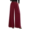 thumbnail image 1 of Pantalones de Pierna Ancha PRETTYGARDEN 2025 de Cintura Alta para Mujer, 1 of 8