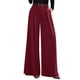 thumbnail image 1 of Pantalones PRETTYGARDEN 2025 de Pierna Ancha con Cintura Elástica Vino Tinto, 1 of 8
