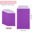 thumbnail image 2 of Uxcell 100Pcs Kraft Paper Treat Bags, 6" x 3" Greaseproof Candy Bags Flat Favor Bags Small Gift Bags, Purple, 2 of 6