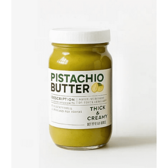 Pistachio Butter - 8 oz | Keto Friendly, No Added Sugar, MCT Oil & Coconut | Gluten-Free & Vegan
