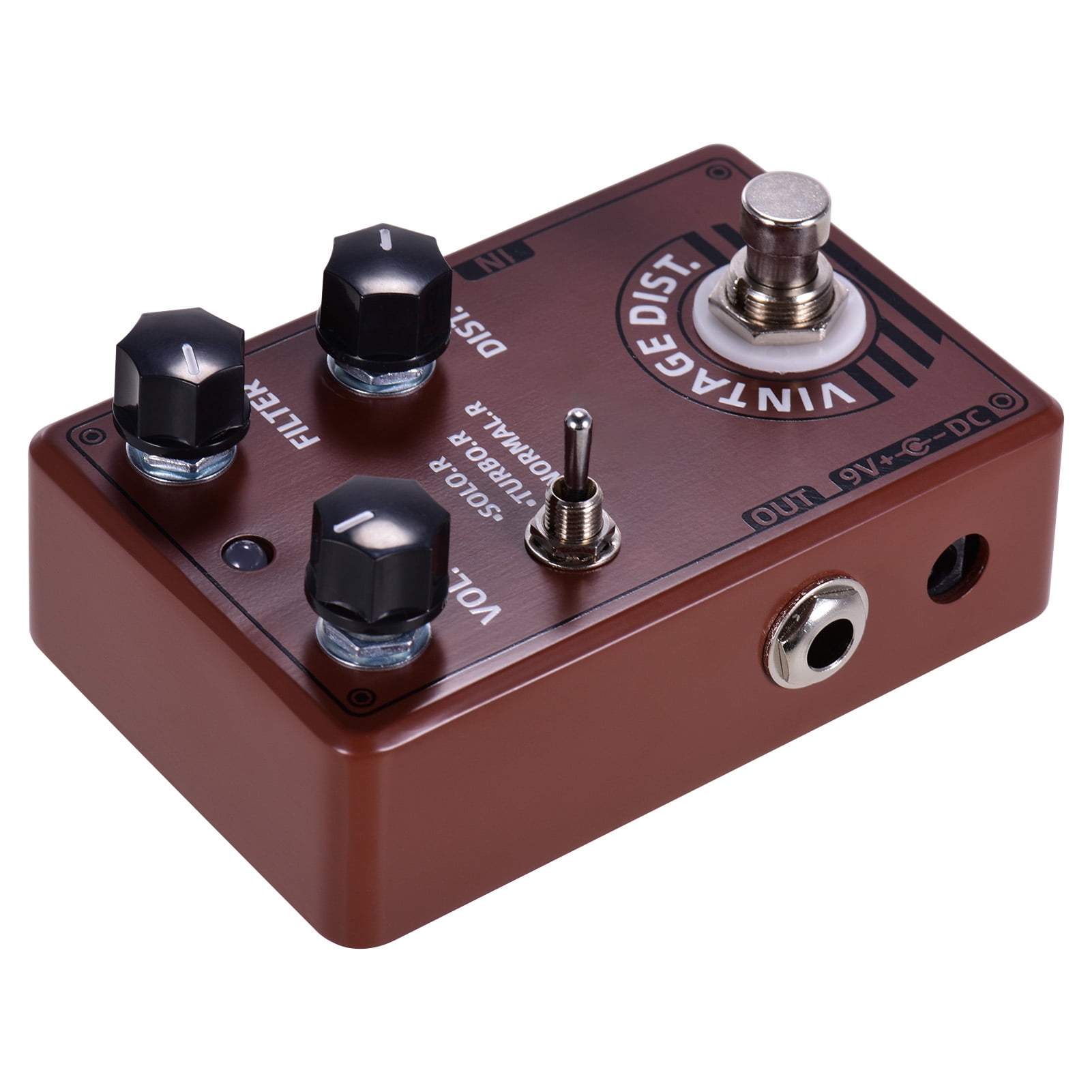 Elowen Effect Pedal Control D-11 Vintage Distortion Guitar Effect Pedal with Volume Filter and Distortion Controls True Bypass Design for Electric Guitar