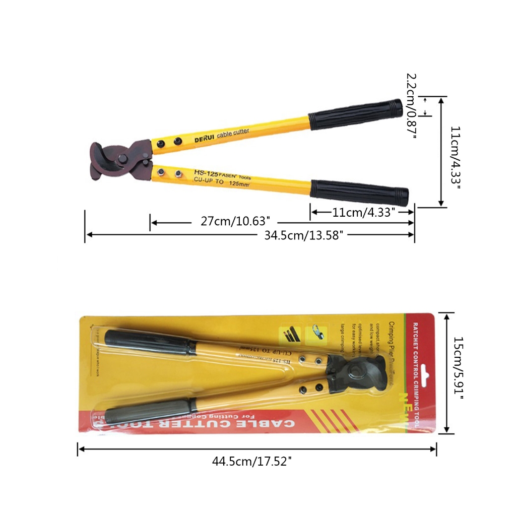 BQBQERT Wire Cutter Pliers Long-Arm Electric Cable Cutting Nipper Wire Stripper Plier Hand Tool Electrical Cable HS-125