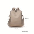 thumbnail image 5 of Women'S Simple PU Large-Capacity Solid Color Shoulder Bag, Casual Style Backpack with a College Vibe., 5 of 7