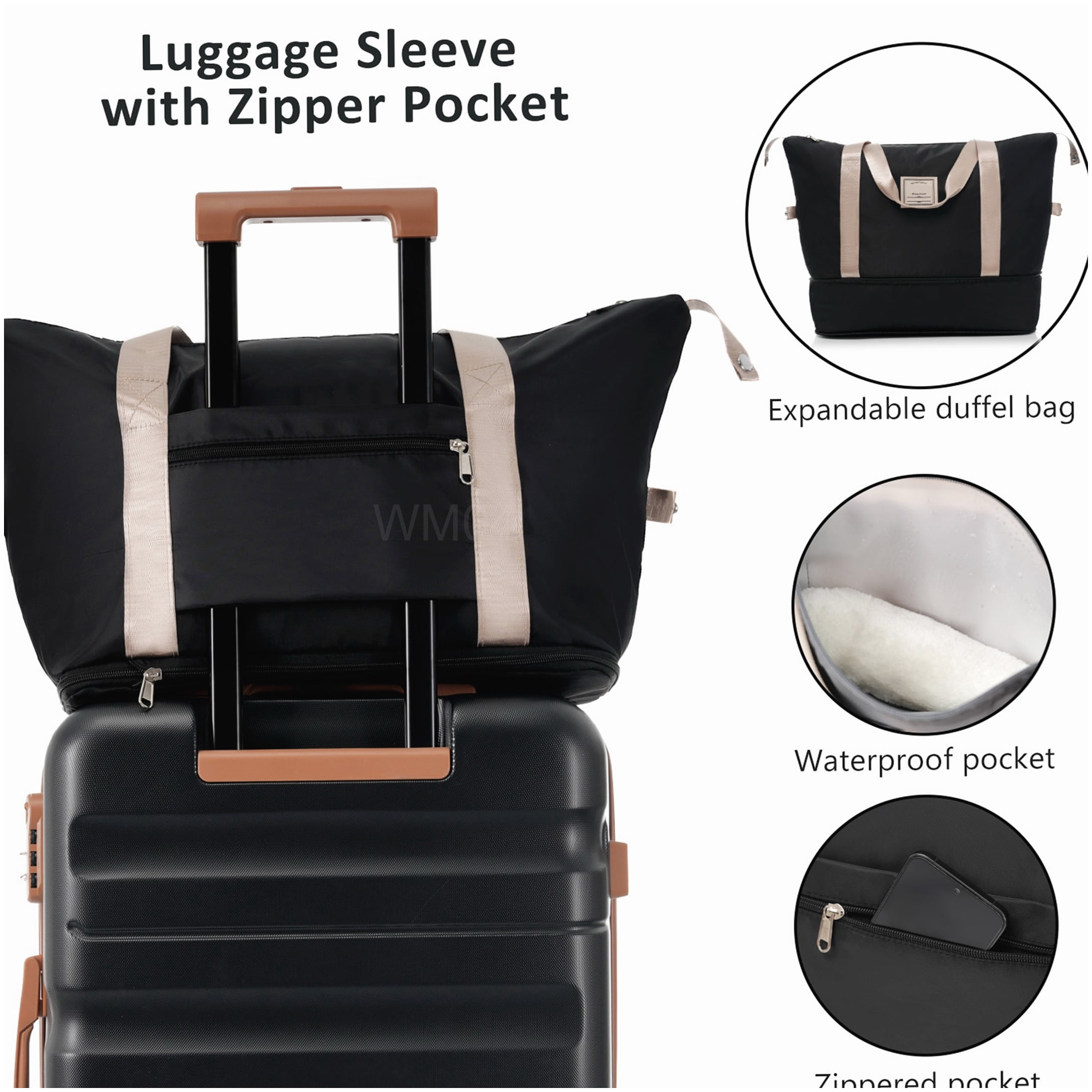 Lightweight ABS Hardshell Luggage Set with Dual Spinner Wheels, TSA Lock, Carry-On & Checked Suitcases