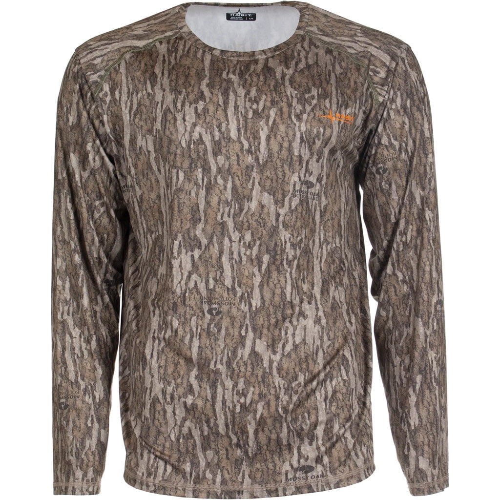 Habit Men s Siesta Cape Long Sleeve Perf Tee Mossy Oak Bottomlands Camo Men s XL