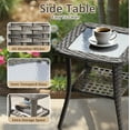 thumbnail image 4 of Toject Patio Furniture Set, 5 Pieces Outdoor Conversation Set with High Back Loveseat and Swivel Chairs, All Weather Wicker Outside Furniture for Porch, Balcony (Dark Gray), 4 of 9