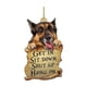 thumbnail image 1 of Ornamento Colgante de Automóviles Lindo Perro, Siéntate, Cállate, Cuelgue Del Llavero, 1 of 8
