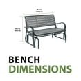 thumbnail image 6 of Lifetime Products Outdoor Polystyrene Glider Bench, Harbor Gray (60276), 6 of 14