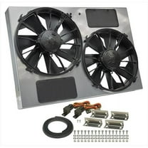 DERALE 16927 High Output Dual 13 In. Electric Rad Fan Steel Shroud Kit