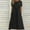 A0810-Black, variant on QUINDOS Summer Dresses for Women 2025 Short Sleeve Casual Sundress V-neck Sun Dresses Solid Color Pockets Midi Long Dresses for Women