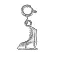 thumbnail image 1 of 18K White Gold 3D Ice Skate Pendant - 18 mm, 1 of 3