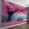 thumbnail image 1 of Tapiz para colgar en la pared, flor de cerezo, sakura rosa, 150 x 130 cm, 1 of 2