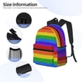 thumbnail image 3 of Honeii Colorful Glitter Rainbow Print School Backpack,Casual Lightweight Travel Rucksack Daypack,Backpacks for College High, 3 of 6