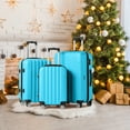 thumbnail image 2 of Zimtown 3 Piece Nested Spinner Suitcase Luggage Set With TSA Lock Blue, 2 of 13