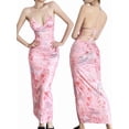 thumbnail image 3 of Women'S Printed Dresses Neckline Backless Slimming Pink S, 3 of 9