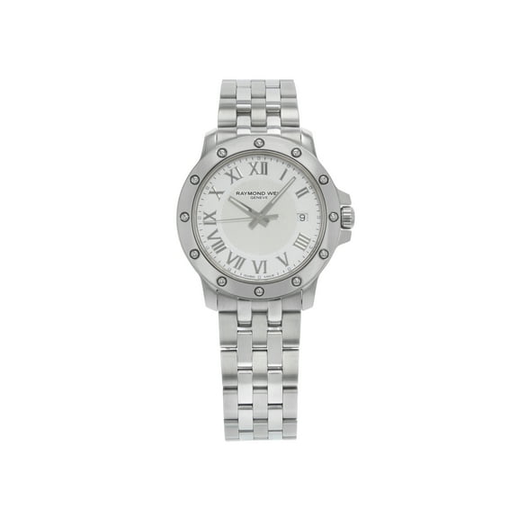 Raymond Weil Men's 39mm Steel Bracelet & Case Swiss Quartz White Dial Analog Watch 5599-ST-00308