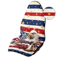 thumbnail image 4 of KUIFORTI Patriotic Eagle Print Front Car Seat Protector Cover, Water-Resistant Washable Towel Bucket Seat Covers Universal Fit for Cars SUVs Trucks, for Gym Running Swimming, 4 of 7