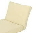 thumbnail image 5 of GDF Studio Massey Outdoor Water Resistant Fabric Loveseat Cushions with Piping, Cream, 5 of 9