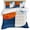Multicolor, variant on 3 Piece Blue Burnt Orange Duvet Cover Set California King,Microfiber Comforter/Quilt Cover with Corner Ties and 2 Pillowcases,Modern Oil Painting Geometric All Season Soft Bedding with Zipper Closure
