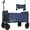 Dark Blue, variant on 【LuckyNote】All-in-One Convertible Folding 4-Wheel Trolley with Bench Seat and Dog Leash - Heavy Duty Foldable Utility Trolley for Camping, Beach, Shopping - Versatile Seating and Storage Space
