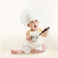 thumbnail image 3 of Ngheia Large White Chef Hat, Adorable Kids Costume Set 1 Piece Toddler Apron with Long Lasting Material Perfect for Cooking Classes and Creative Role Playing Fun, 1*Chef Skirt + 1*Chef Hat, 3 of 7