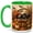 Green, variant on Black Cat Coffee Mug, Autumn Pumpkin Mug, Ceramic Cup