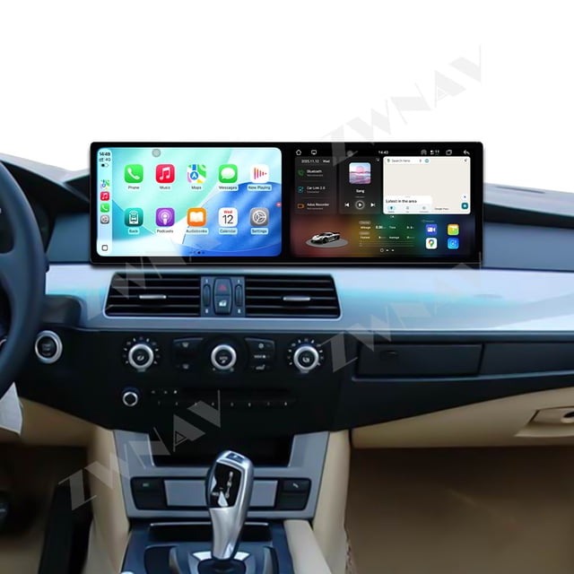 ZWNAV Dual 9.1 inch Screen Car Radio For BMW 5 Series 2003-2009 CCC Android 15 Multimedia Player GPS Navigation Auto DSP Stereo Host