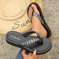 thumbnail image 6 of Women's Arch Support Flip Flops Comfortable Casual Summer Beach Thong Sandals,37, 6 of 8