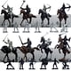 thumbnail image 4 of 28 Piezas Figuras de La Caballero Caballos Juguetes Conjunto Infantería Arquero Y Escudo Espadachín Solda Sunnimix Figuras de caballos, 4 of 8