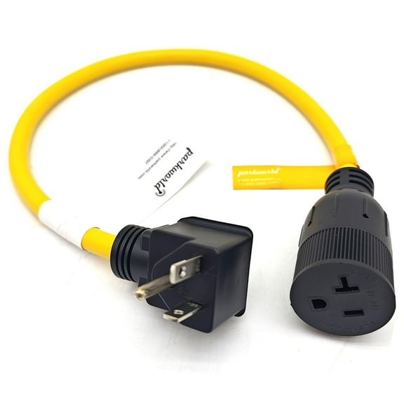 Parkworld 79520 EV Adapter Cord NEMA 6-20P to 5-20R (T-Blade 5-15R) for EV Charger Output 20A 250V 2FT