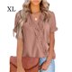 thumbnail image 3 of Qarigey Camisa de manga corta para mujer con cuello en V de verano de color sólido Tops Blusa Accesorios Ropa, zapatos y accesorios Miscelánea Rosa oscuro SG Qarigey AP011577-14, 3 of 6