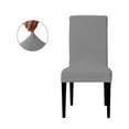 thumbnail image 4 of Enova Home 4 Pcs Ultra Soft Stretch Fabric Dining Chair Slipcovers Removable Anti-Dirty Fitted Furniture Protector (Gray), 4 of 6
