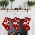 thumbnail image 2 of Xuniizn Christmas Stockings Bulk, Assorted Festive Xmas Stockings for Fireplace Mantel Decor, Traditional Holiday Ornaments, Christmas Decorations for Home, Cloth, Red, 2 of 8