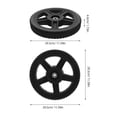 thumbnail image 2 of CIMAXIC 2Pcs Black Plastic Lawn Mower Wheels with Large Diameter and Puncture Proof PVC Tires, 2 of 6