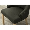 thumbnail image 3 of Charcoal Upholstered - Wingback & Button Tufted - Dining Area - Add Formal Air to Dining, 3 of 6