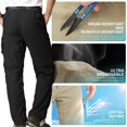 thumbnail image 7 of Mens Hiking Pants Convertible Quick Dry Lightweight Zip Off Outdoor Fishing Travel Safari Pants, 7 of 7