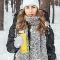 thumbnail image 3 of Costway 22 oz Double Wall Insulated Water Bottle Stainless Steel w/ 2 Lids & Straw, 3 of 10
