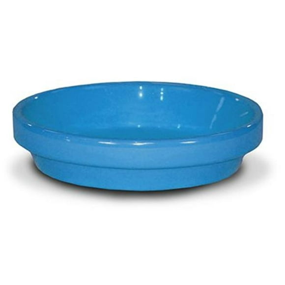 Ceramo 202253 5.75 x 0.75 in. Powder Coated Ceramic Saucer&#44; Robins Egg Blue - Pack of 10