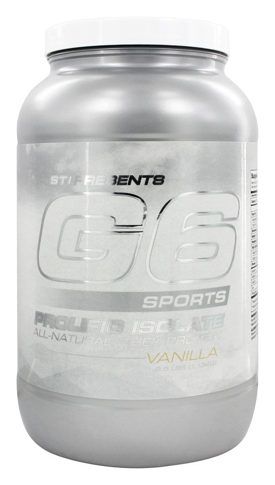 G6 Sports Prolific Isolate All Natural Whey Protein Vanilla 2 5 Lbs Walmart Com
