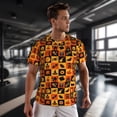thumbnail image 3 of Wukai Halloween Print Men's Short-Sleeved Mesh T-Shirt,Quick-Dry Short Sleeve Workout T-Shirt-X-Small, 3 of 8