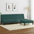 thumbnail image 1 of vidaXL 2 Piece Sofa Set Dark Green Velvet, 1 of 5