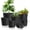 Black, variant on West Bay 7-Pack Self Watering Pots for Indoor Plant, Flower Pot with Drainage Holes and Clear Saucers, 4/5/5.5/6/6.5/7/8 Inch, Black